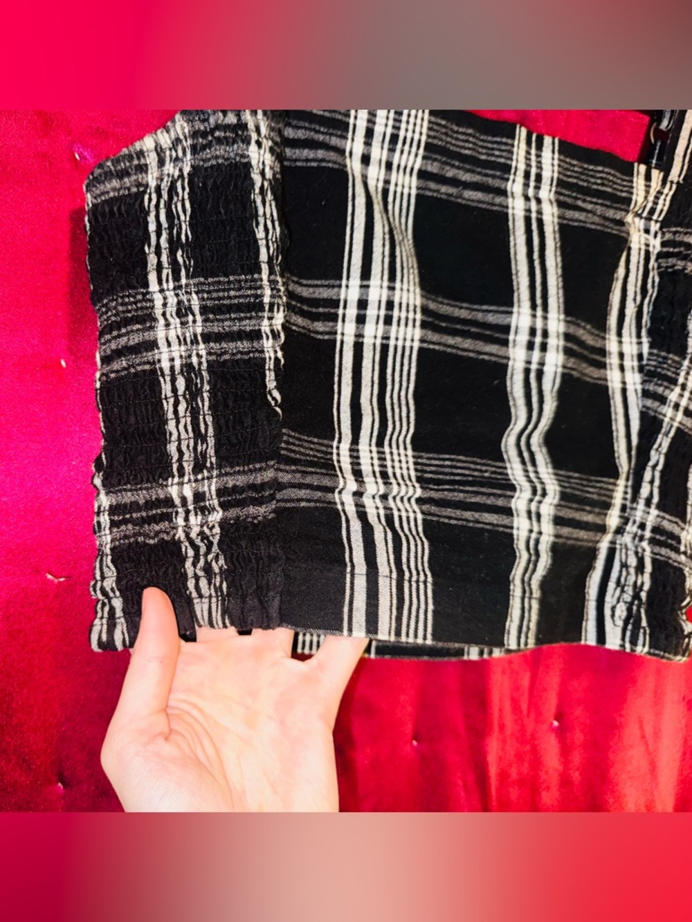 👑 CUTE SIZE MEDIUM Hollister Black and White Plaid Tank - Picture 7 of 7